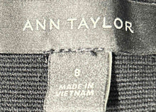 Load image into Gallery viewer, Ann Taylor Womens Black Flat Front Pockets Straight Leg Trouser Pants Size 8
