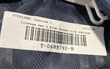 Load image into Gallery viewer, Lineage Mens Blue Plaid Notch Lapel Single Breasted Two-Button Blazer Sz 48R/44W
