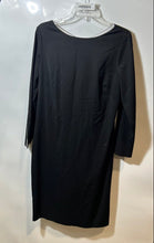 Load image into Gallery viewer, Banana Republic Womens Black Boat Neck Long Sleeve Back Zip Shift Dress Size 12
