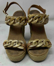Load image into Gallery viewer, Authentic Tory Burch Womens Beige Wedge Espadrille Heels Size 8.5 Damaged
