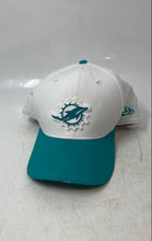 Load image into Gallery viewer, New Era Mens White Blue Miami Dolphins Adjustable NFL Football Cap One Size
