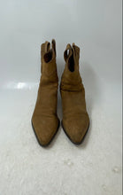 Load image into Gallery viewer, Nine West Womens Beige Suede Pointed Toe Cowgirl Ankle Booties Size 8.5
