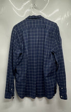 Load image into Gallery viewer, Lacoste Mens Blue White Cotton Regular Fit Long Sleeve Button-Up Shirt Size L
