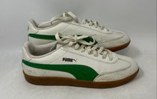 Load image into Gallery viewer, Puma Mens 9-T SL 398181-07 White Green Leather Low Top Sneaker Shoes Size 11

