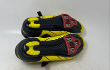 Load image into Gallery viewer, Kescoo Unisex Yellow Black Adjustable Straps 3 Bolt Cycling Shoes Size EUR 41
