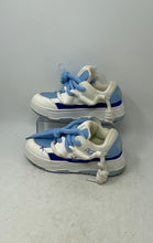 Load image into Gallery viewer, Unbranded Womens White Blue Low Top Lace-Up Platform Sneaker Shoes Size 41

