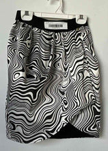 Load image into Gallery viewer, Relish Womens Black White Wavy Psychedelic Print Straight &amp; Pencil Skirt Size 40
