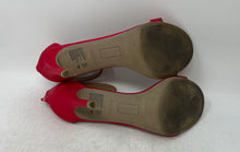 Load image into Gallery viewer, Christian Siriano Womens Red Rhinestone Stiletto Heel Ankle Strap Sandals Sz 11
