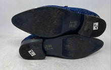 Load image into Gallery viewer, Parrazo Designer Mens Ronaldinho Navy Blue Golden Loafer Dress Shoes Size 10.5
