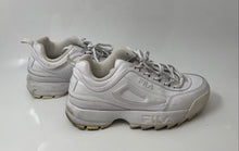 Load image into Gallery viewer, Fila Womens Disruptor 2 Premium 5VF80170-100 White Leather Running Shoes Sz 8.5
