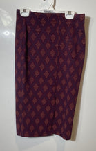 Load image into Gallery viewer, Zara Womens Burgundy Brown Geometric Straight &amp; Pencil Skirt Size Small
