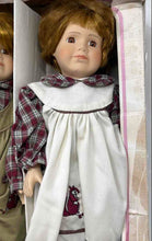 Load image into Gallery viewer, The Doll House Collection Multicolor Porcelain Twin Boy &amp; Girl Baby Dolls
