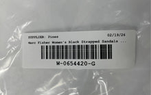 Load image into Gallery viewer, Marc Fisher Womens Fynlee Black Leather Block Heel Strappy Sandals Size 8M
