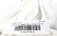 Load image into Gallery viewer, Michael Kors Womens White Sleeveless Collared Lace-Up Blouse Top Size XL

