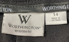 Load image into Gallery viewer, Worthington Womens Black White Modern Fit Straight Leg Ankle Pants Size 14

