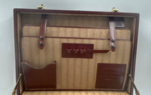 Load image into Gallery viewer, E. R. Mens Brown Top Handle Double Number Lock Lined Travel Briefcase

