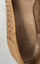 Load image into Gallery viewer, Meucci Womens Brown Woven Round Toe Slip-On Block Heel Loafer Shoes Size 8.5M
