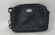 Load image into Gallery viewer, Michael Kors Womens Sandrine Black Studded Adjustable Strap Crossbody Handbag
