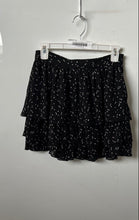 Load image into Gallery viewer, Zara Womens Black Polka Dot Print Side-Zip Tiered Mini Skirt Size Small
