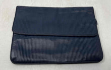 Load image into Gallery viewer, Vintage Bellido Womens Blue Genuine Leather Flap Clutch Handbag
