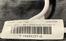 Load image into Gallery viewer, Banana Republic Mens Black Gray Wool Long Sleeve Crew Neck Pullover Sweater Sz L
