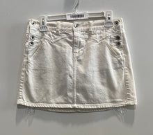 Load image into Gallery viewer, Armani Exchange Womens White Denim Regular Fit Short Mini Skirt Size 4
