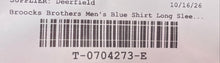 Load image into Gallery viewer, Brooks Brothers Mens Blue Long Sleeve Collared Dress Shirt Size 17 34-35
