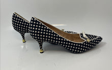 Load image into Gallery viewer, Isaac Mizrahi New York Womens Black And White Polka Dot High Pump Heels Size 10
