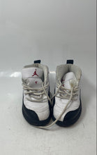 Load image into Gallery viewer, Nike Kids Air Jordan 12 Retro White Leather Lace-Up Basketball Shoes Size 11C
