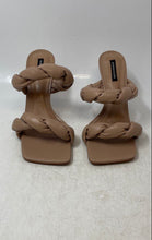Load image into Gallery viewer, BCBGMaxazria Womens Alma Brown Leather Braided Strap Slide Sandals Size 9.5
