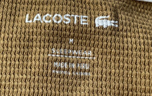 Load image into Gallery viewer, Lacoste Mens Brown Long Sleeve Waffle-Knit Thermal Sleepwear Sleep Shirt Size M
