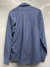 Load image into Gallery viewer, Brooks Brothers Mens Blue Striped Cotton Non-Iron Button-Up Shirt Size M
