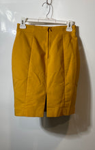 Load image into Gallery viewer, H&amp;M Womens Mustard Yellow Back-Zip &amp; Slit Straight &amp; Pencil Skirt Size 6
