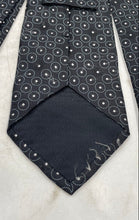 Load image into Gallery viewer, Giorgio Armani Mens Black White Silk Printed Adjustable Pointed Tie
