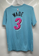 Load image into Gallery viewer, Nike Mens Light Blue Miami Heat Dwyane Wade #3 NBA Sport T-Shirt Size S
