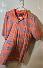 Load image into Gallery viewer, Chaps Mens Orange Striped Cotton Short Sleeve Spread Collar Polo Shirt Size XXL
