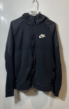 Load image into Gallery viewer, Nike Sportswear Mens Black Long Raglan Sleeve Pocket Full-Zip Hoodie Size Medium
