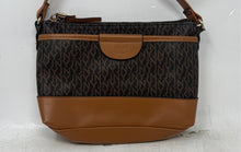 Load image into Gallery viewer, Jones New York Womens Brown Signature Print Adjustable Strap Lined Crossbody Bag
