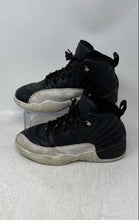 Load image into Gallery viewer, Nike Boys Air Jordan 12 Retro Black White Lace-Up Sneaker Shoes Size 1.5Y
