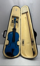 Load image into Gallery viewer, Mendini By Cecilio Blue Right-Handed 4 String Acoustic Violin With Bow In Case
