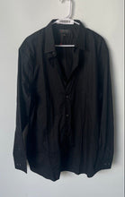 Load image into Gallery viewer, Banana Republic Mens Black Long Sleeve Wrinkle Resistant Button-Up Shirt Size XL
