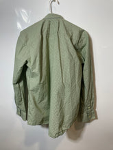 Load image into Gallery viewer, Thomas Dean Mens Green Gingham Cotton Long Sleeve Collared Dress Shirt Size XL
