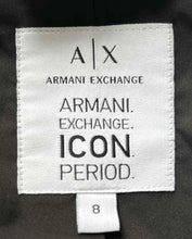 Load image into Gallery viewer, Armani Exchange Womens Black Long Sleeve Icon Period One-Button Blazer Size 8
