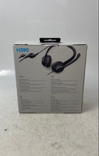 Load image into Gallery viewer, Logitech H390 Black USB Wired Portable Noise-Canceling Headset W/ Box Not Tested
