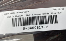 Load image into Gallery viewer, Carlo Morandi Mens Brown Leather Lace-Up Cap Toe Derby Dress Shoes Size 9.5
