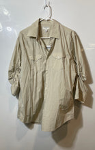 Load image into Gallery viewer, Banana Republic Mens Beige Slim Fit Long Sleeve Dress Shirt Size L 16-16.5
