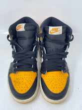 Load image into Gallery viewer, Authentic Nike Kids Jordan 1 Retro High OG Yellow Black White Sneaker Shoes 1.5Y
