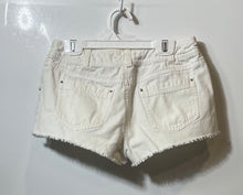 Load image into Gallery viewer, Forever 21 Womens White Denim Cotton Studded Cut-Off Shorts Size Medium
