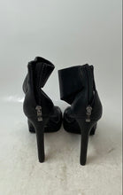 Load image into Gallery viewer, DKNY Womens Black Leather Open Toe Stiletto Heel Ankle Bootie Size 7.5M
