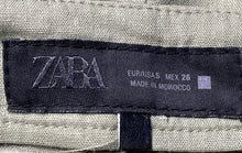 Load image into Gallery viewer, Zara Womens Green Side Ruched With Three Buttons Short Mini Skirt Size Small
